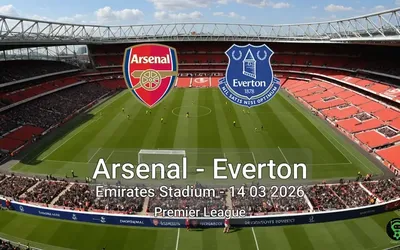 Arsenal vs Everton Emirates Stadium - 14 03 2026 Premier League