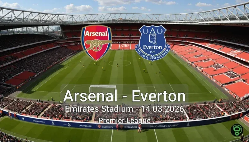 Arsenal vs Everton Emirates Stadium - 14 03 2026 Premier League