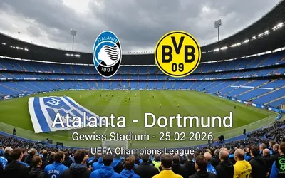 Atalanta vs Dortmund Gewiss Stadium - 25 02 2026 UEFA Champions League