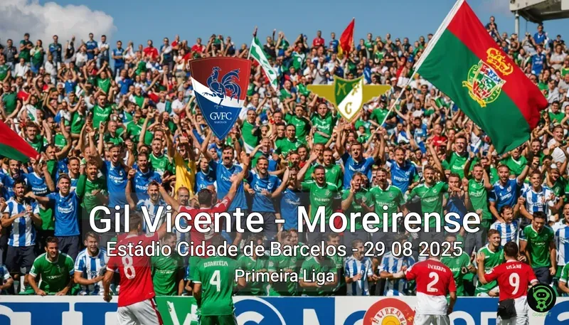 Gil Vicente vs Moreirense Estádio Cidade de Barcelos – 29 08 2025 Primeira Liga