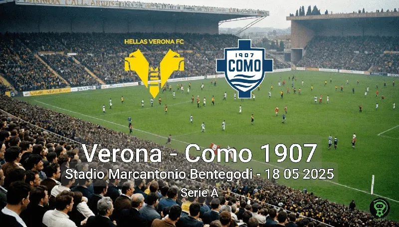 Verona vs Como 1907 Stadio Marcantonio Bentegodi – 18 05 2025 Serie A