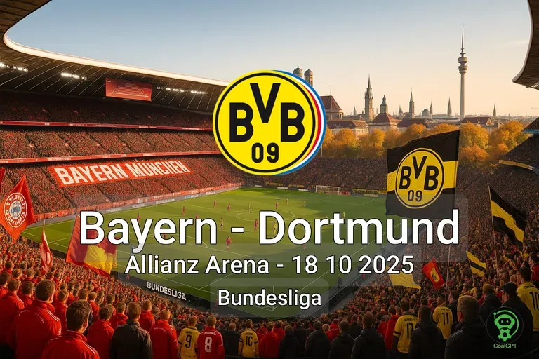 Bayern vs Dortmund Allianz Arena – 18 10 2025 Bundesliga