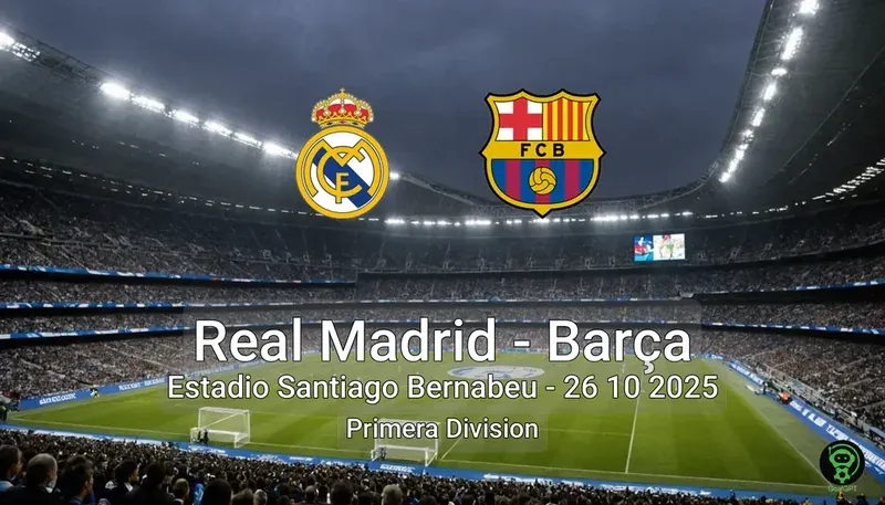 Real Madrid vs Barça Estadio Santiago Bernabeu – 26 10 2025 Primera Division