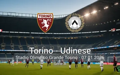 Torino vs Udinese Stadio Olimpico Grande Torino – 07 01 2026 Serie A