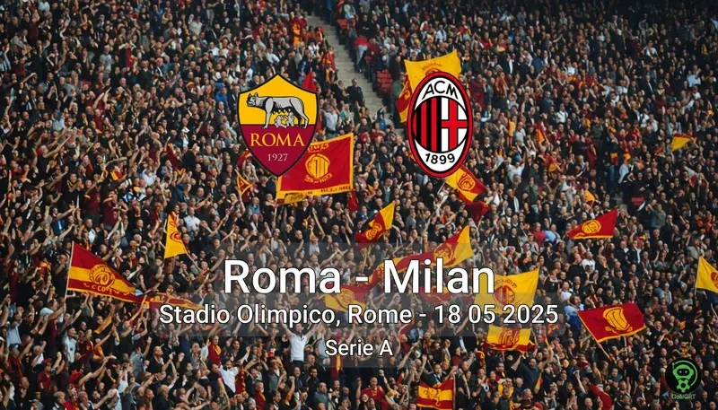 Roma vs Milan Stadio Olimpico, Rome – 18 05 2025 Serie A