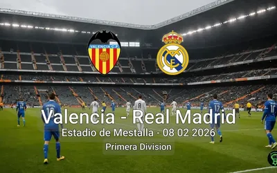 Valencia vs Real Madrid Estadio de Mestalla – 08 02 2026 Primera Division