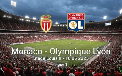 Monaco vs Olympique Lyon Stade Louis II – 10 05 2025 Ligue 1