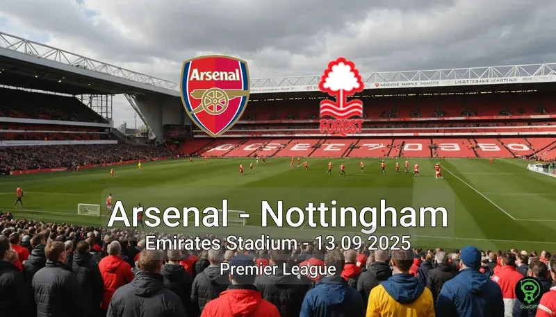 Arsenal vs Nottingham Emirates Stadium – 13 09 2025 Premier League