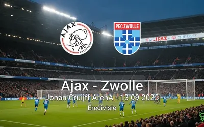 Ajax vs Zwolle Johan Cruijff ArenA – 13 09 2025 Eredivisie