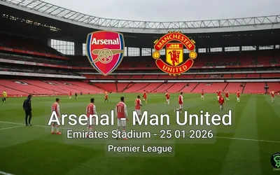 Arsenal vs Man United Emirates Stadium – 25 01 2026 Premier League
