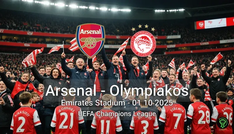 Arsenal vs Olympiakos Emirates Stadium – 01 10 2025 UEFA Champions League