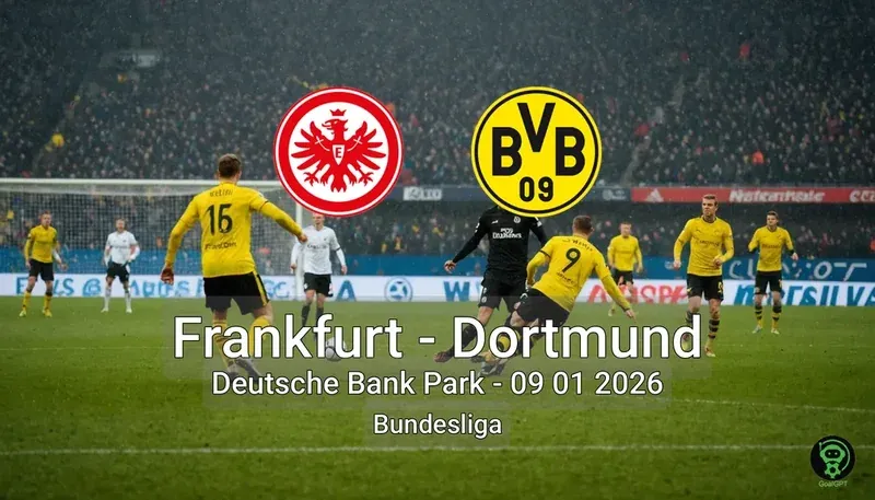 Frankfurt vs Dortmund Deutsche Bank Park – 09 01 2026 Bundesliga