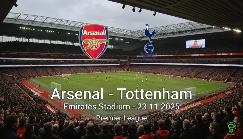 Arsenal vs Tottenham Emirates Stadium – 23 11 2025 Premier League