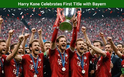 Harry Kane Celebrates First Title with Bayern