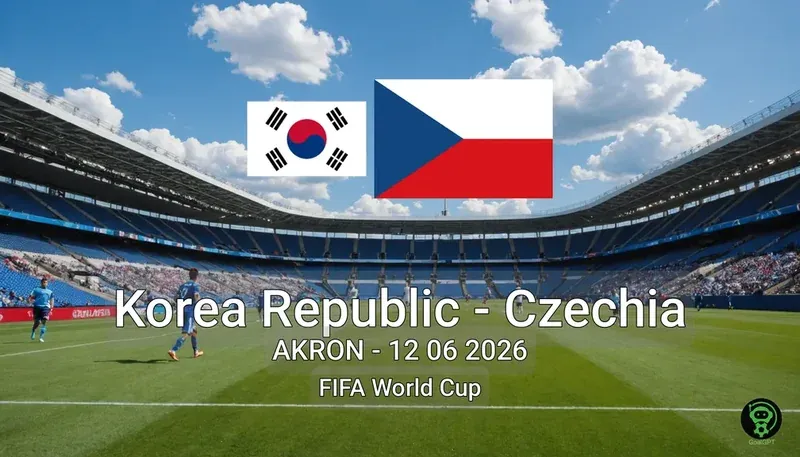 Korea Republic vs Czechia AKRON - 12 06 2026 FIFA World Cup