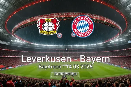 Leverkusen vs Bayern BayArena - 14 03 2026 Bundesliga