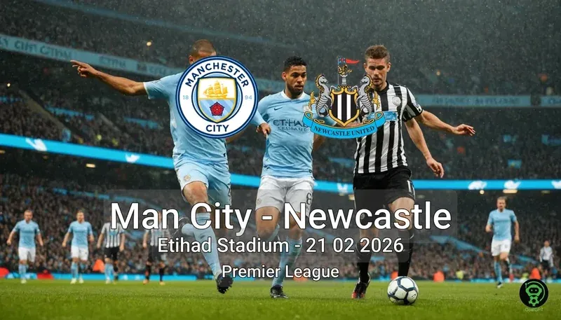 Man City vs Newcastle Etihad Stadium - 21 02 2026 Premier League