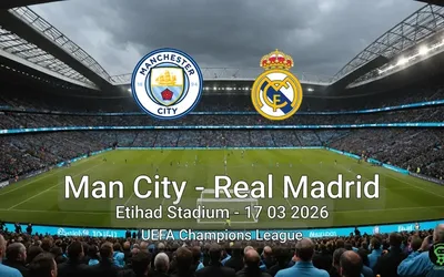 Man City vs Real Madrid Etihad Stadium - 17 03 2026 UEFA Champions League