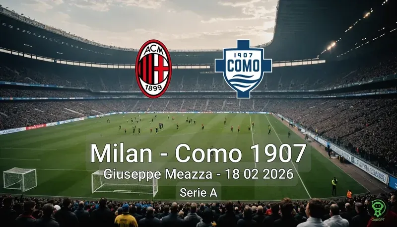 Milan vs Como 1907 Giuseppe Meazza - 18 02 2026 Serie A