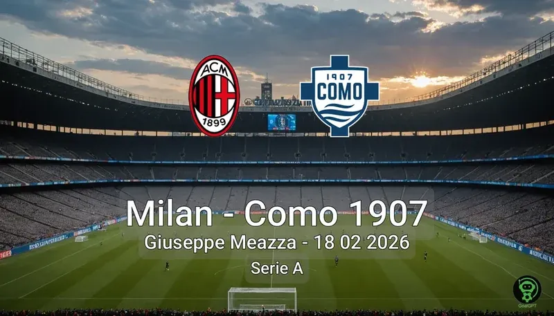 Milan vs Como 1907 Giuseppe Meazza - 18 02 2026 Serie A
