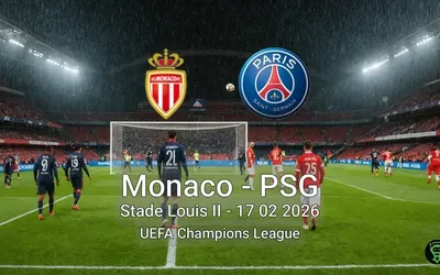 Monaco vs PSG Stade Louis II - 17 02 2026 UEFA Champions League