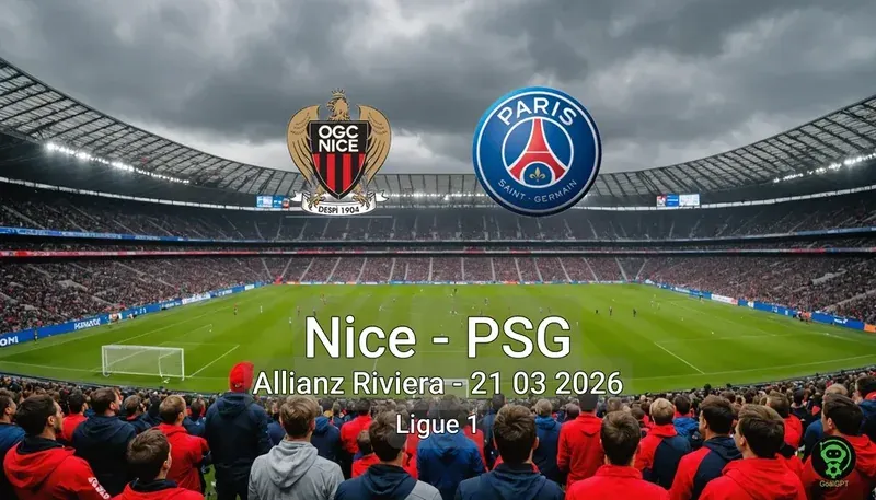 Nice vs PSG Allianz Riviera - 21 03 2026 Ligue 1