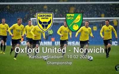 Oxford United vs Norwich Kassam Stadium - 10 02 2026 Championship