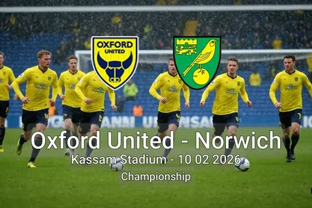Oxford United vs Norwich Kassam Stadium - 10 02 2026 Championship