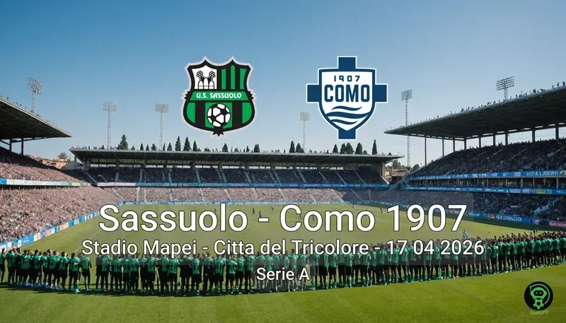 Sassuolo vs Como 1907 Stadio Mapei - Citta del Tricolore - 17 04 2026 Serie A