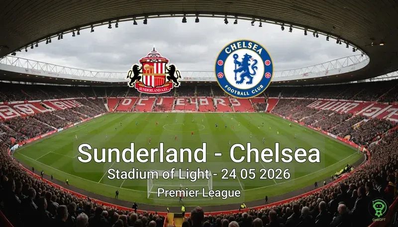 Sunderland vs Chelsea Stadium of Light - 24 05 2026 Premier League