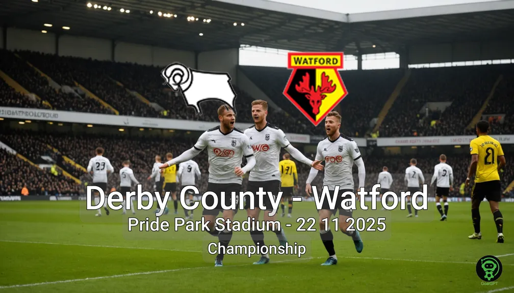 Derby County vs Watford Pride Park Stadium – 22 11 2025 Championship
